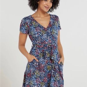 Mountain warehouse santorini printed wrap midi NWT dress